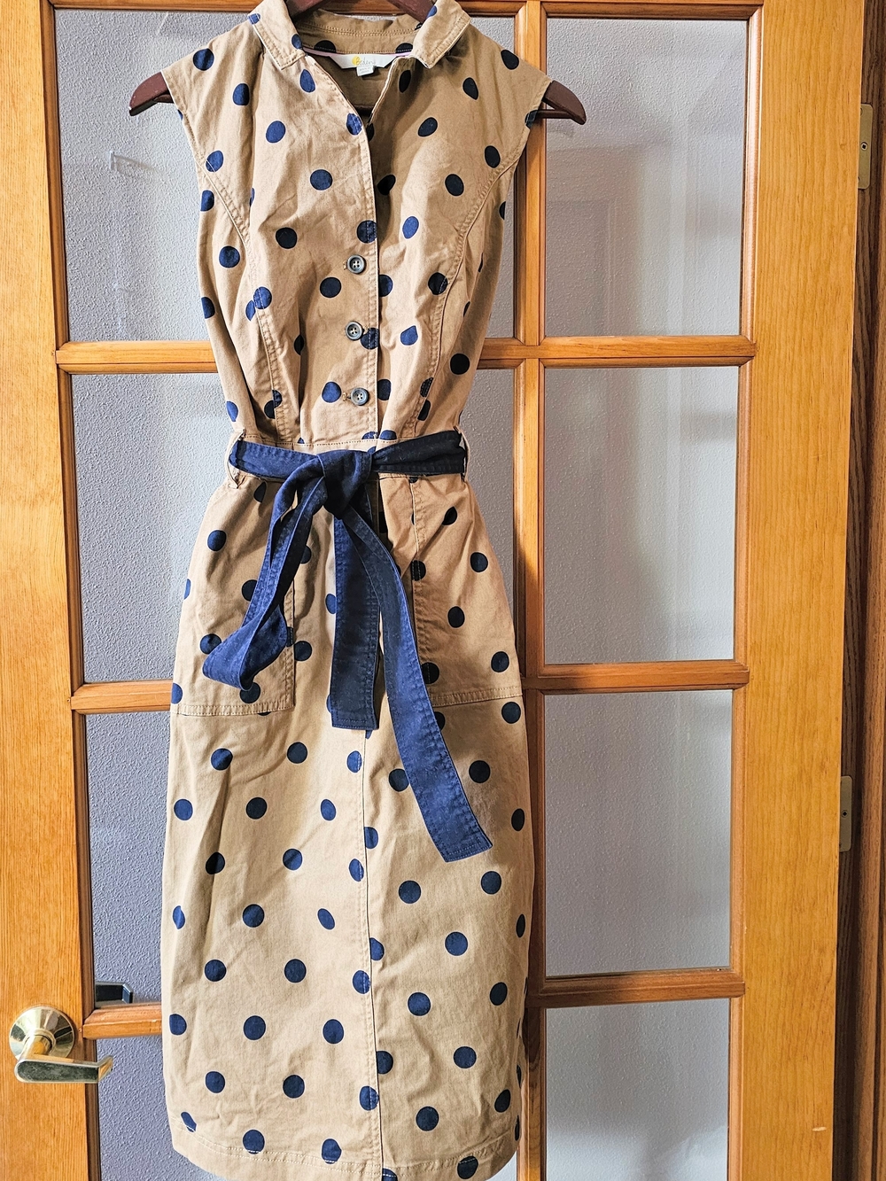 Boden Sleeveless Polka Dot midi dress - Picture 1 of 6